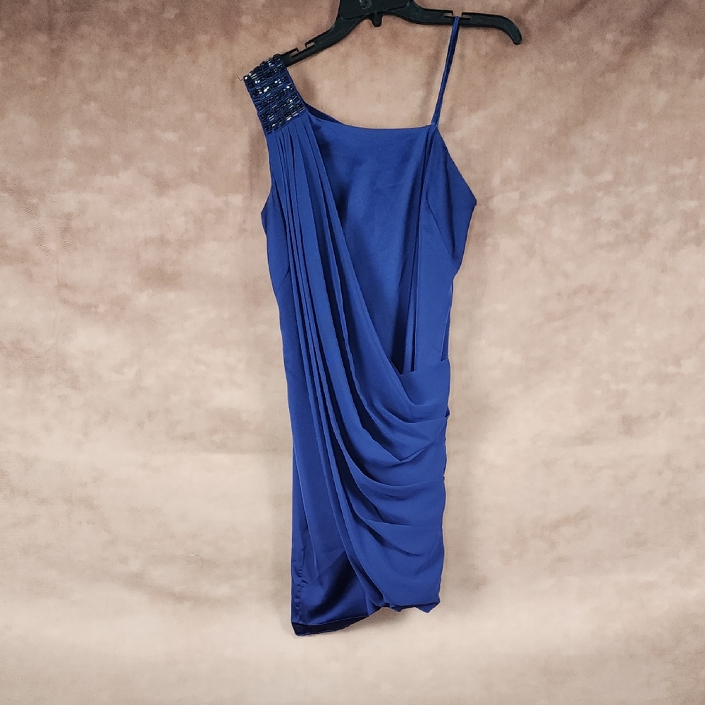 Cache Royal Blue One-Shoulder Dress